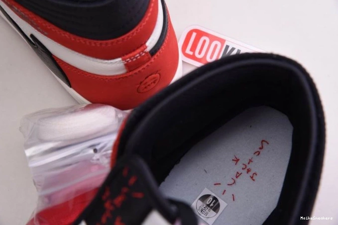 MaikeSneakers - AIR 100(RED) HIGH JORDAN 1 SCOTT X TRAVIS OG RETRO CD4487 0717